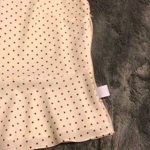 Talbots Tops - Talbots polka dotted peplum with side zip Talbots Tops - Talbots polka dotted peplum with side zip